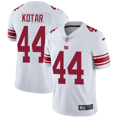 Nike Giants #44 Doug Kotar White Men's Stitched NFL Vapor Untouchable Limited Jersey - Click Image to Close